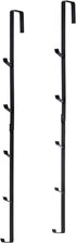 MyGift Black Metal Over The Door Hooks Heavy Duty Hanger for Hats, Coat, Scarf, and Purse, Door Hanging Rack Display Storage with 5 Hooks, Set of ...