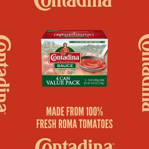 Contadina Canned Tomato Sauce, 15 oz (Pack of 4 Cans)...