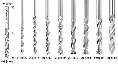 Amana Tool - 363002 Solid Carbide Drill Bit R/H 2mm Dia x 49mm Long x 2mm Shank...