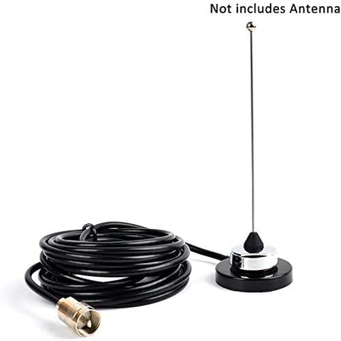 UAYESOK Mini NMO Mount Magnetic Base W/5M Low Loss Coax Cable for NMO Mobile Antennas...
