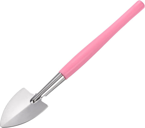 MECCANIXITY Gardening Tools 3 Pack Iron Spade Rake Transplanting Plants Care Digging Kits, Pink...