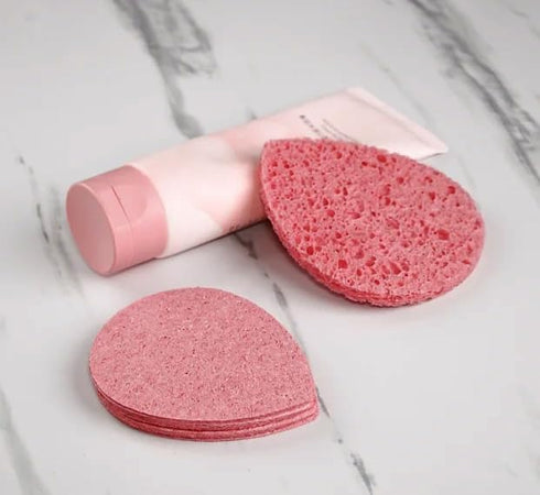 60-Count Compressed Facial Sponges | 100% Natural Cosmetic Spa Sponges for Facial Cleansing | Exfoliating Mask | Makeup Remover | Face Scrubber (D...