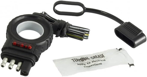 Hopkins Towing Solutions 48138 Endurance Easy-Pull 12" LED Test 4 Flat Trailer Side Trailer Connector, Black...
