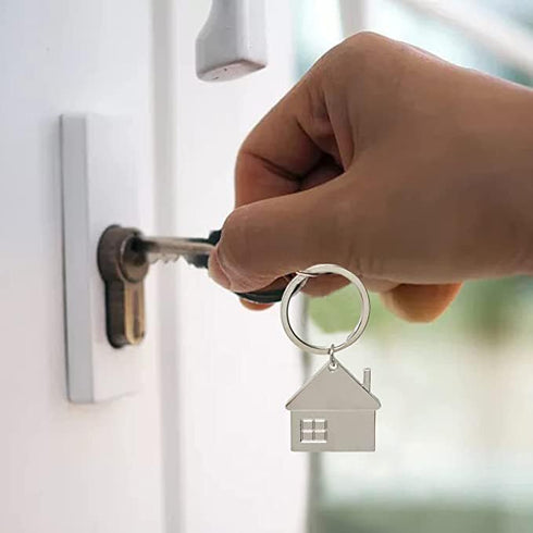 iMagitek 20 Pcs House Shaped Pendant Keychains Keyings Home Keychain Gifts House with Window Mental Keyring for Men and Women Gift...