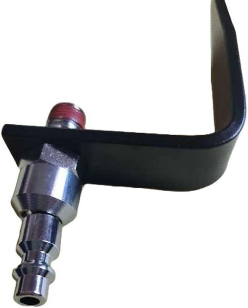 22-413 Heavy Duty Aluminium Pneumatic L-Shaped Rafter Hook for Nail Guns with 1/4in. Industrial Body and 1/4in. Male NPT Swivel Fitting (1/4 inch)...