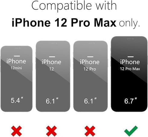 oakxco Slim Thin Protective Case for iPhone 12 Pro Max Phone Case, Heavy Duty Silicone Bumper & Hard Shell Plastic, Shockproof Soft Rubber Dual La...