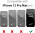 oakxco Slim Thin Protective Case for iPhone 12 Pro Max Phone Case, Heavy Duty Silicone Bumper & Hard Shell Plastic, Shockproof Soft Rubber Dual La...