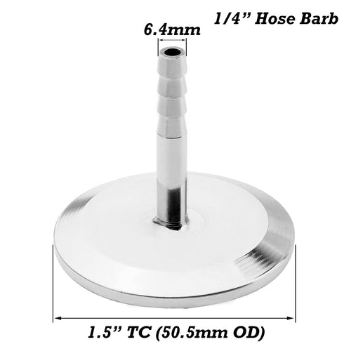 Beduan 1.5" Tri Clamp to 1/4" Barb Fitting Stainless Sanitary Home Brew Adapter(Ferrule OD 50.5mm)...