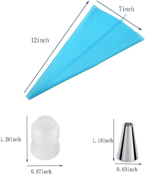 Piping Bag and Tips Cake Decorating and Baking Supplies Kit Includes Cupcake Icing Tips with Pastry Bag...