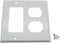 Duplex Receptacle Outlet and Decorator Switch Combination Wall Plate, OZXNO 1-Pack 2 Gang Standard Size Thermoplastic ABS Device Mounting Cover Pl...