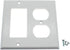 Duplex Receptacle Outlet and Decorator Switch Combination Wall Plate, OZXNO 1-Pack 2 Gang Standard Size Thermoplastic ABS Device Mounting Cover Pl...