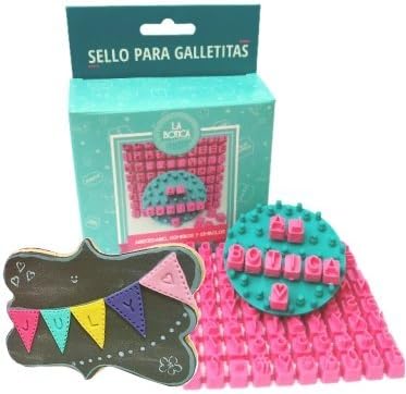 Cookie & Fondant Stamp - pro Customizable Set with Separate Letters Numbers and Symbols - Create Personalized Messages...