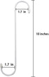 6 Pack 10 inch White Steel Heavy-Duty S Hooks for Kitchen, Bathroom, Garage, Outdoor, Hangers, Towel, Utility, Food, Wall Mount, Decoration, Key H...