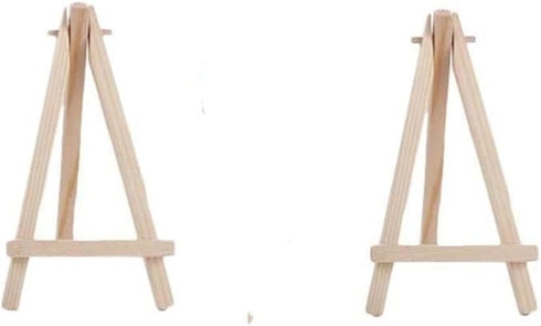 Mini Natural Wood Display Easel, Artist Painting Tripod Easel - Tabletop Holder Stand for Small Canvases, Crafts, Photos, Phone Holder...