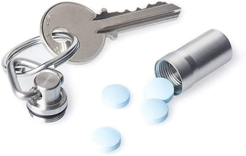 GUS Mini Pill Fob, Made in USA, Stainless Steel Keychain Pill Holder, Emergency Aspirin Holder, Compact Design...