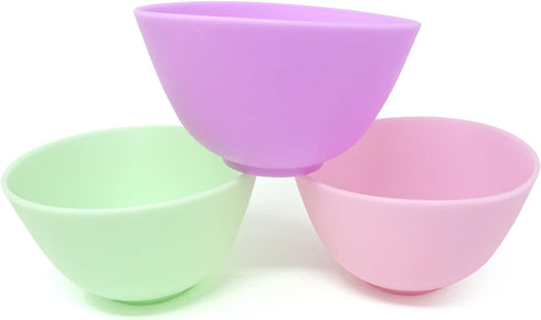 Honbay 4PCS Silicone Mixing Bowls Prep and Serve Bowls for Mixing Facial Mask or Holding Ingredient (13×7.5CM)...