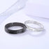 Matching Promise Rings for Couples Love Forever Wedding Bands Sets for Him and Her Black White Sterling Silver Plated Open Adjustable Stackable Ri...