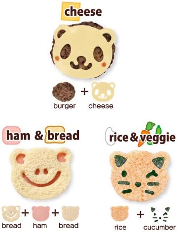 Animal Friends Food Deco Cutter and Stamp Kit Frame 3 7/8 x 3 1/8 x 1 1/16 inches...