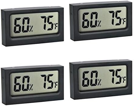 Digital Thermometer Hygrometer,4 Pack Mini Electronic Humidity Meters Gauge Temperature Sensor,Humidity Monitor Display for Cares Bedrooms Baby Room