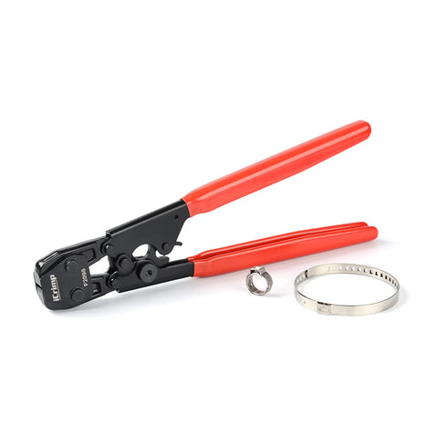 iCrimp Ratcheting PEX Cinch Tool for Fastening Stainless Clamps from 3/8-Inch to 1-Inch with Calibration Gauge Suits ASTM F2098 and Non F2098 Ear ...