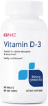 GNC Vitamin D-3 50mcg, 180 Tablets, Supports Healthy Bones and Teeth...