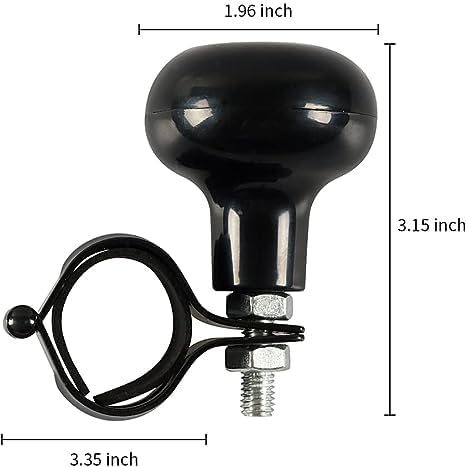 Steering Wheel Spinner Knob - 2 Packs Steering Wheel Suicide Knob - Universal Wheel Accessories Arthritis Handicap Spinner (Black)...