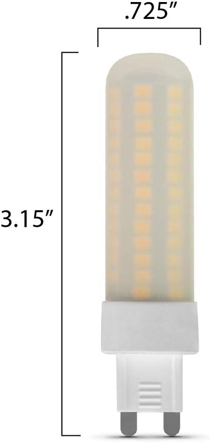 Feit Electric BP60G9/830/LED 60W EQ DM T4 LED Light Bulb...