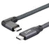 cablecc 10Gbps USB-C USB 3.1 Type C Gen2 Male Data Video 100W Cable 90 Degree Left Right Angled with E-Marker 50cm...