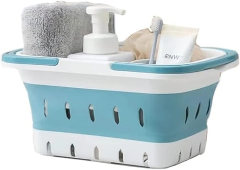 Plastic Caddy for Cleaning Supplies Products, Storage Collapsible Basket with Handles, Box Organizer Bin for Bathroom, Kitchen, College Dorm,Gym (...