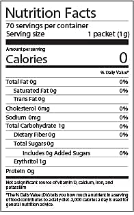 NutraSweet Natural Zero Calorie Stevia Sweetener-Natural Sugar Substitute, Sugar Like Taste, Diabetes-friendly, Keto-friendly - 70 count packets...