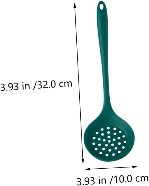 Zerodeko 1 Set Silicone Spatula Cooking Spatula Slotted Skimmer Silicone Straining Ladle Silicone Nonstick Spatula Silicone Slotted Spoon Colander...