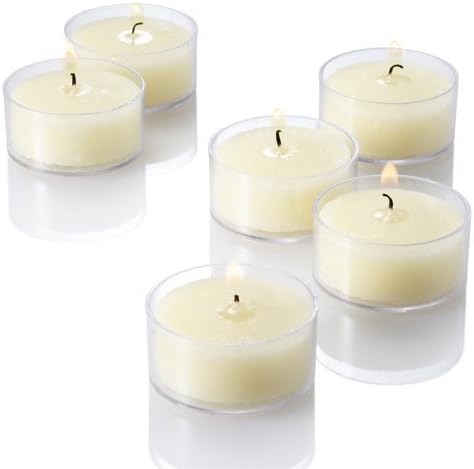 Ivory Vanilla Scented Clear Cup Richland Tealight Candles Set of 50...