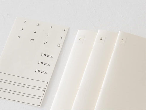 Midori 15305006 Notebook, MD Notebook, Light, A5, Square Ruled, Set of 3, A...