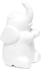 Simple Designs LT3337-WHT White Porcelain Fun Shaped Sitting Night Light Table Lamp, Elephant...