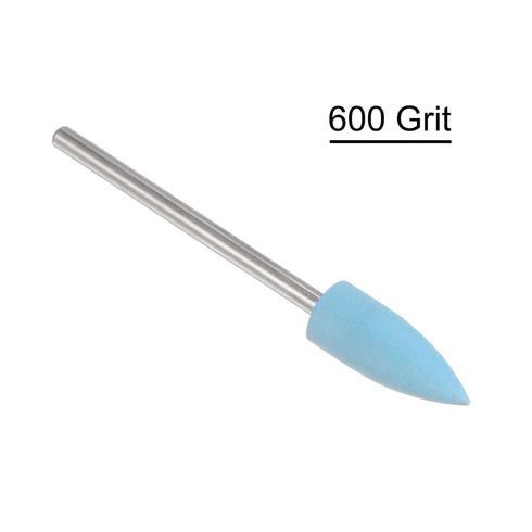 10pcs Rubber Polishing Bit Silicone Buffing Wheels 600 Grit 6mm Dia Mounted Grinding Head for Electric Grinder Rotary Tool, Tapered Shape...