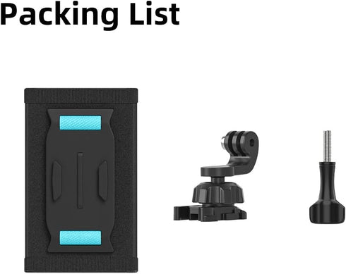Backpack Shoulder Strap Mount with Adjustable Ball Joint and Shoulder Pad Compatible with GoPro Hero 12 11 10 9 8, DJI Action 4/3, Insta360 and Mo...