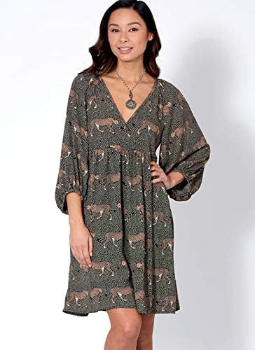 McCall's M7969ZZ Women's Loose Fitting Pleated Pullover Dress, Sizes 16-26 Sewing Pattern, White...