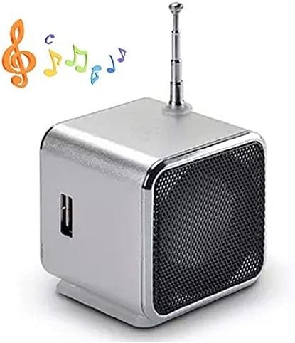 fosa Portable FM Radio & Bluetooth 5.0 Speaker 2 in 1, Digital Portable Mini Speaker Music MP3/4 Player/TF USB Disk Speaker FM Radio for Outdoor/I...