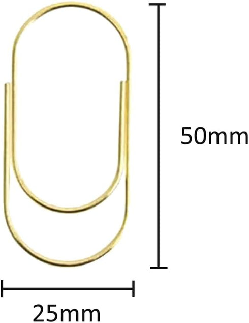50PCS Jumbo Gold Paper Clips, 50 mm Paper Clips?Non-Slip and Smooth...