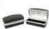 Crystal Cufflinks Gunmetal with Travel Presentation Gift Box...