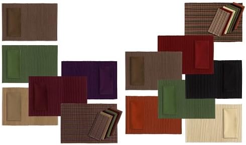 DII Basic Everyday Ribbed Tabletop 100% Cotton, Placemat Set, 13x19, Sage, 6 Piece...