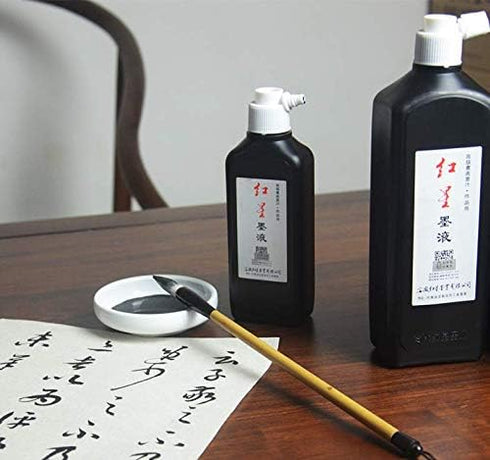 Redstar Liquid Ink for Professioanl Traditional Calligraphy and Brush Painting Chinese Ink Liquid (Black&1pcs*180ML)...
