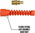 Coilhose Pneumatics PRM0404SRQ Reusable Strain Relief Fitting For 1/4-Inch Flexeel (R) Air Hose, 1/4-Inch MPT Rigid...