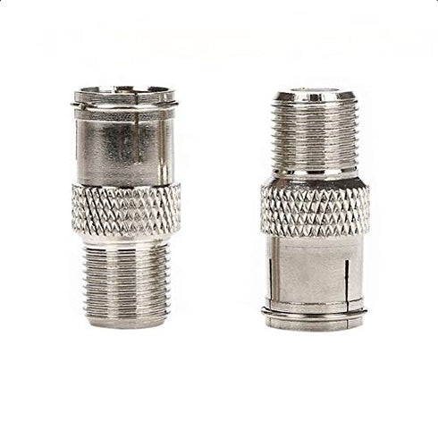 RG6 Compression F Type Connector Quick Push on Coax Cable Adapter Nickel Plated Pack of 5...