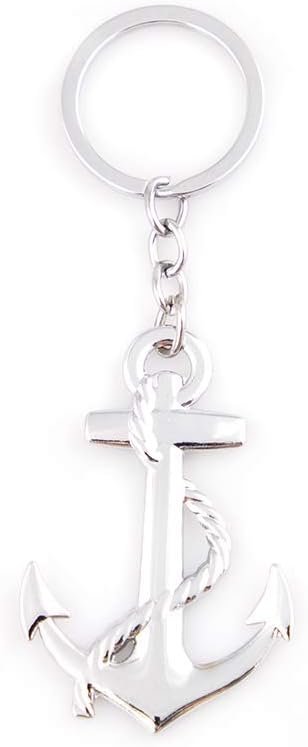 3D Anchor Key Chain Car Logo Metal Key Ring Couples Keychain...