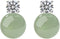 mothers day gifts Natural Real Jade Stud with moissanites Diamonds 925 Silver Backs Jade Jewelry for Daily...