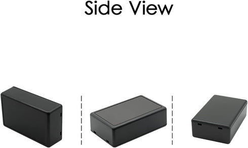 LeMotech Project Box 10 Pieces ABS Plastic Electrical Project Case Small Junction Box for Electronics Black 2.83 x 1.65 x 0.91 inch (72x 42x 23 mm...