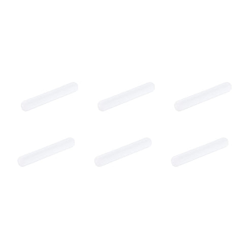 MECCANIXITY Magnetic Stirrer Mixer Stir Bar Rod 50mm(1.97") x8mm Cylinder Shape PTFE Coating Magnet White for Laboratory 6Pcs...