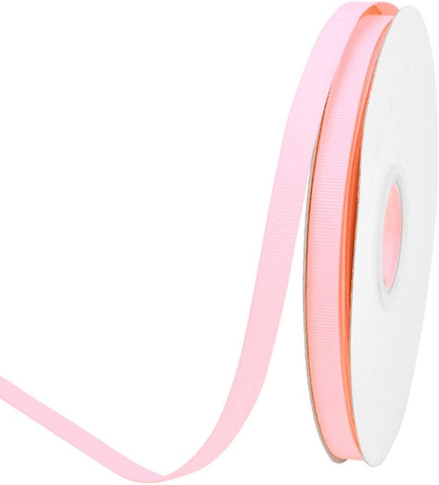 Ribest Light Pink Grosgrain Ribbon, 3/8 Inch 50 Yards, Light Pink Ribbon for Gift Wrapping Flower Bouquet Hair Bows Wedding Decoration...