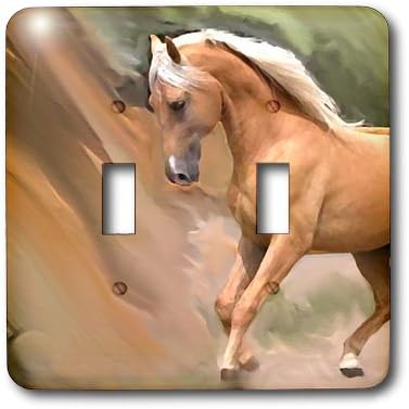 3dRose lsp_4799_2 " Palomino Horse Double Toggle Switch...